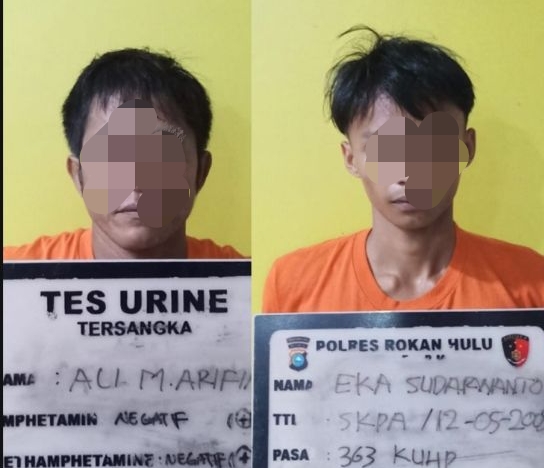 Dua Pencuri Dibekuk Polisi di Rohul, Salah Satunya Residivis Ternama 7 Kali Keluar Masuk Penjara