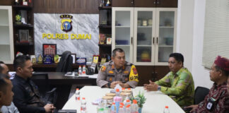 Rapat koordinasi KPUD Dumai dengan Polres Dumai