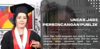 Seorang alumni Unias bernama Sadari Zega menjadi sorotan media sosial baru-baru ini.