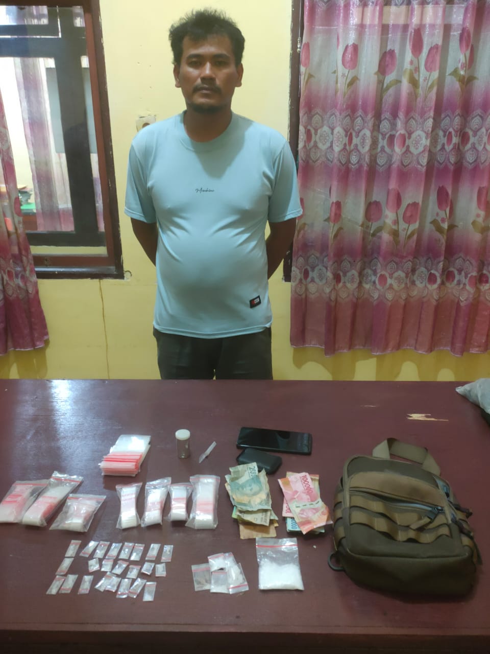 Polisi Tangkap Pengedar Sabu di Tanjung Medan, Rohil Barbuk 29,81 Gram Diamankan