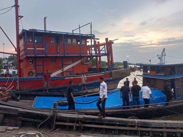 KP Kurau 01 Gagalkan Penambangan Pasir Laut Ilegal di Perairan Rupat
