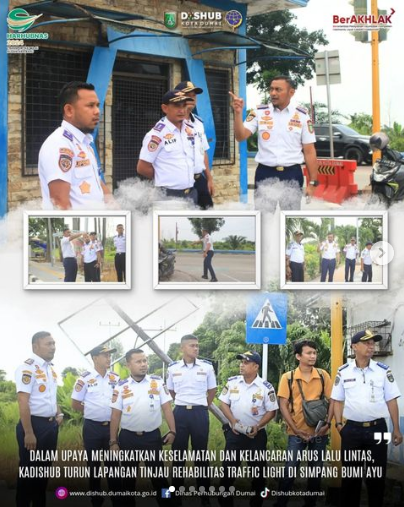 Tingkatkan Keselamatan Lalu Lintas, Kadishub Dumai Tinjau Langsung Rehabilitasi Traffic Light di Simpang Bumi Ayu