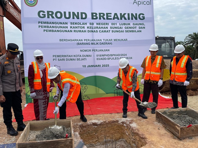 Apical Group Bangun Kompleks Baru SDN 001 Lubuk Gaung di Dumai