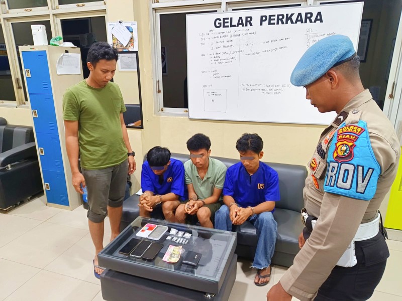 Transaksi Narkoba di Hotel, Tiga Pemuda Diamankan dengan Sabu 17.83 Gram
