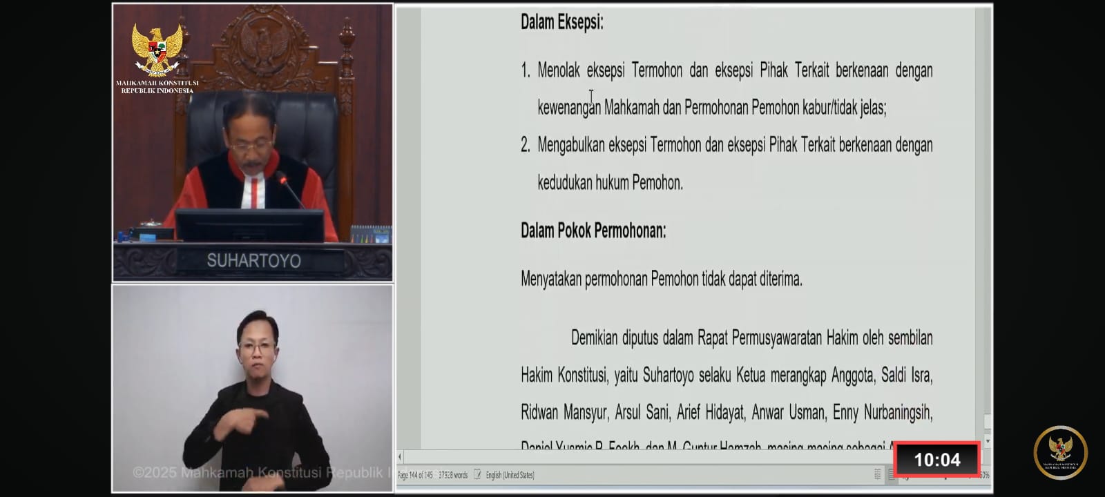 Gugatan Ditolak MK, Ferdiansyah-Soeparto Gagal Batalkan Kemenangan Paisal di Pilkada Dumai