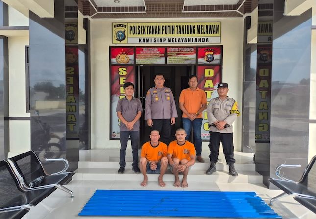 Polisi Amankan Dua Pelaku Pencurian Puluhan Lembar Seng di Rohil