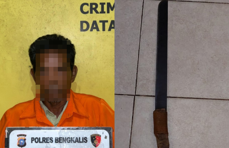 Ancam Warga dengan Parang, Pria Bengkalis Dicokok Polisi