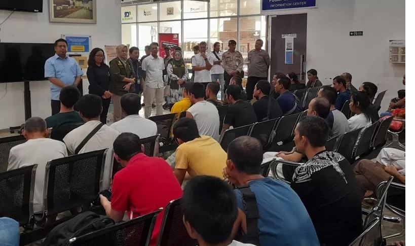 73 Pekerja Migran Tiba di Dumai Usai Dideportasi dari Malaysia, Ini Asal Daerahnya