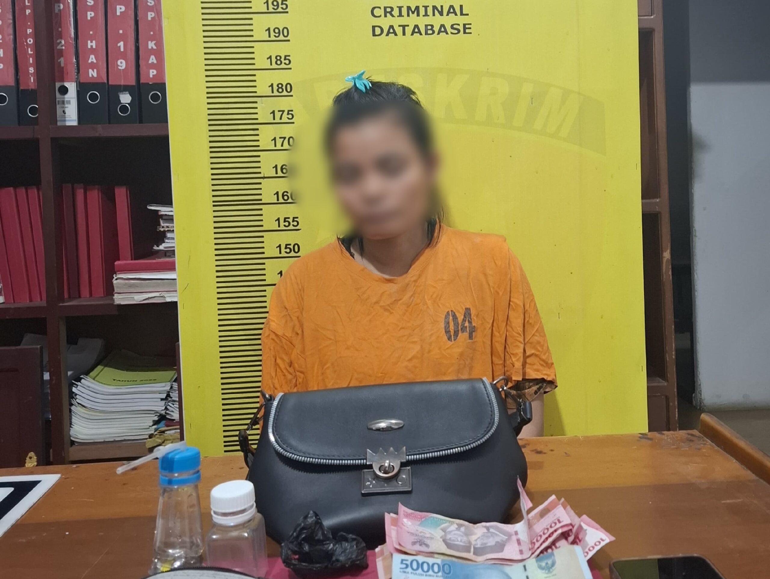 Janda Beranak Dua di Inhu Ditangkap Polisi, Simpan 11 Paket Sabu di Toples Putih