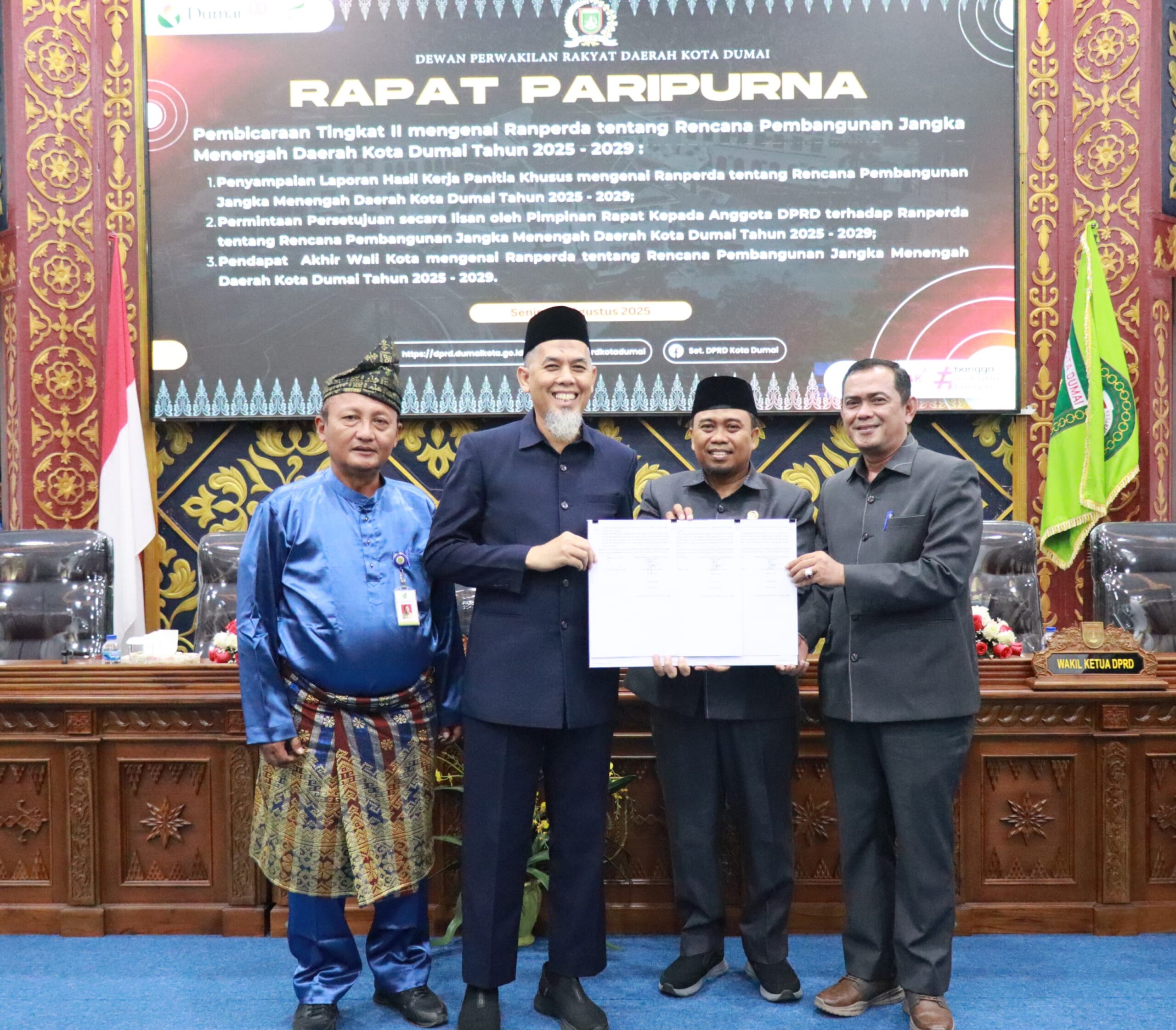 Rapat Paripurna DPRD Dumai Setujui RPJMD 2025-2029