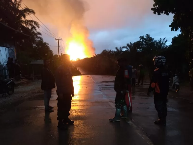 Pipa Gas PGN di Inhil Meledak