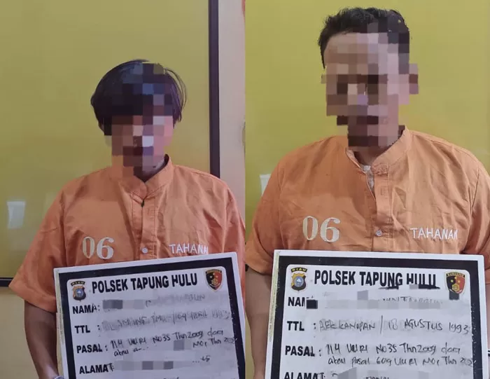 Dua Pria Diciduk di Gubuk Tapung Hulu, Polisi Sita 4,35 Gram Sabu