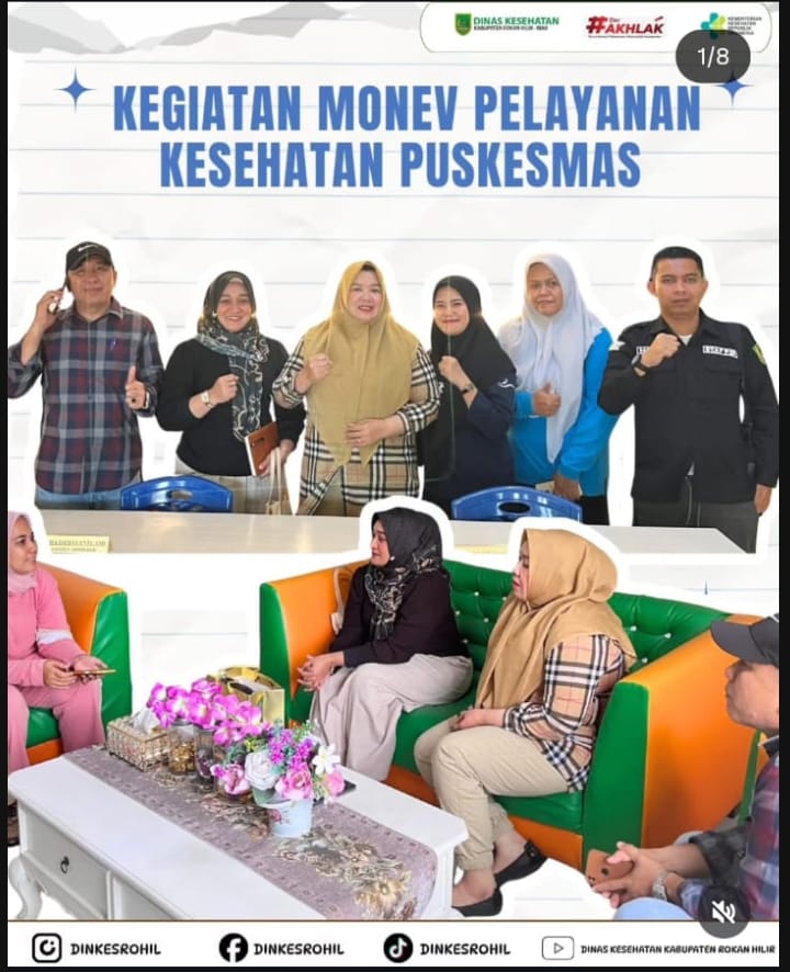 Dinkes Rohil Melaksanakan Monev Pelayanan Kesehatan dan Puskesmas.