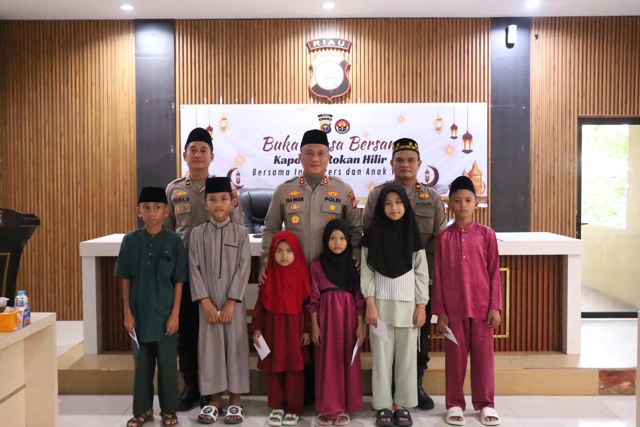 Kapolres Rohil Buka Puasa Bersama Insan Pers dan Anak Yatim, Perkuat Silaturahmi Ramadhan 1447 H