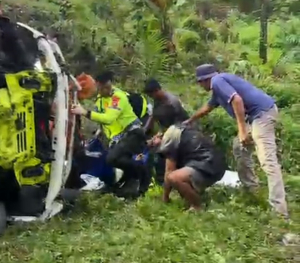 Mantan Anggota DPRD Dumai Prapto Sucahyo Meninggal dalam Kecelakaan Tunggal, Fortuner Terbalik Masuk Parit