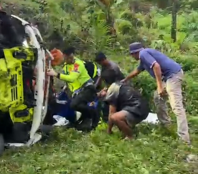 Mantan Anggota DPRD Dumai Prapto Sucahyo Meninggal dalam Kecelakaan Tunggal, Fortuner Terbalik Masuk Parit