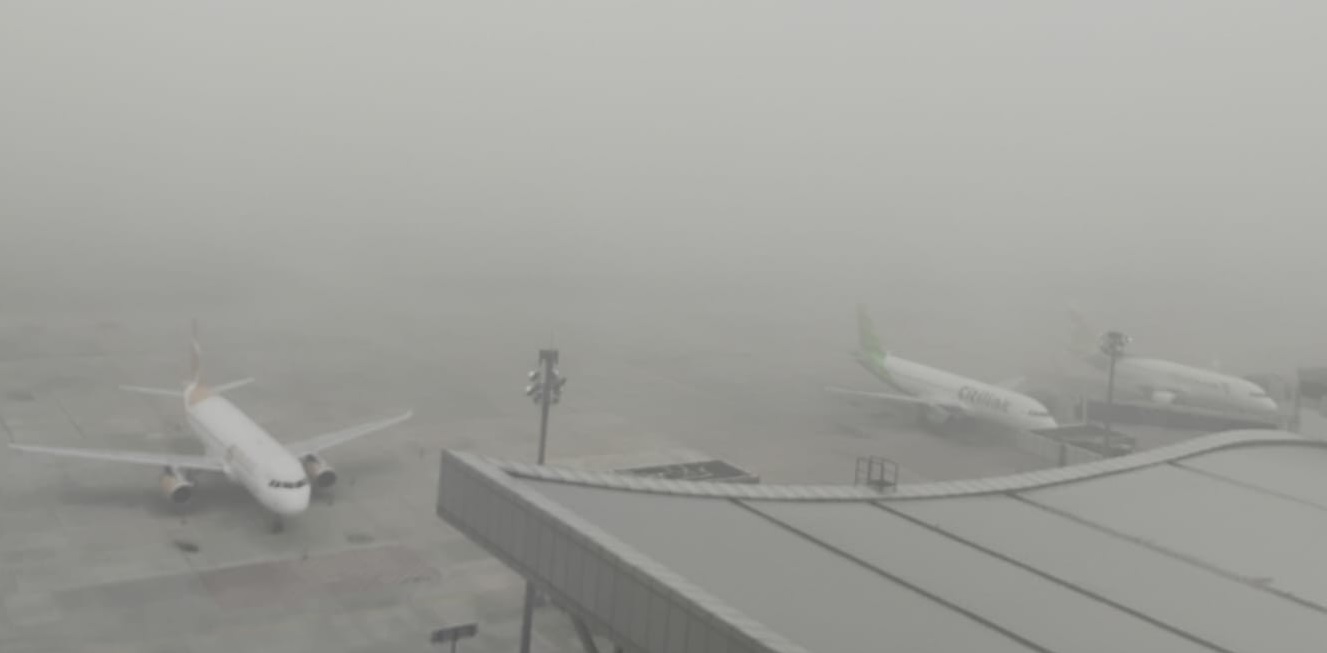 Jarak Pandang Cuma 100 Meter, Dua Penerbangan di Bandara Pekanbaru Delay